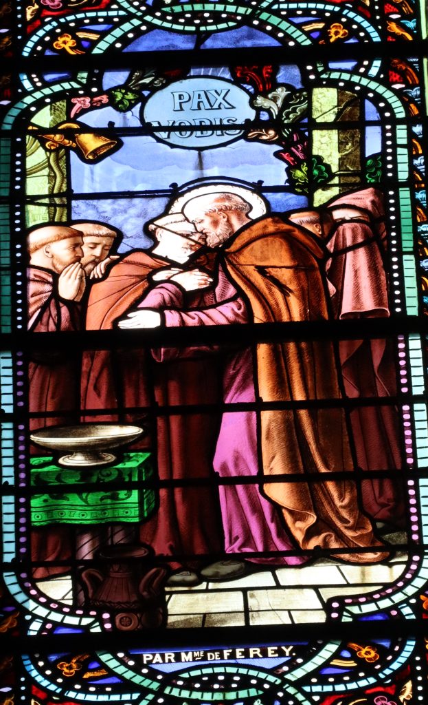 Martin dit adieu à ses moines : « Pax Vobis » (La paix soit avec vous). « Par Mme de Ferey »